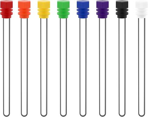 stonylab Borosilicate Glass NMR Tubes with Caps, High Temperature Resistant and Superior Seal for Laboratory Use, OD 4.9 mm Length 177 mm, 100 Pcs in Kuwait