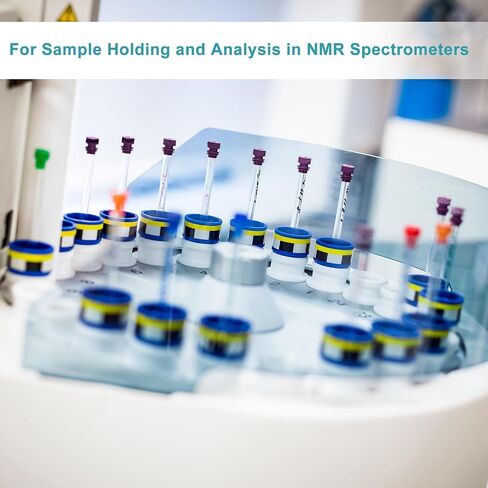 stonylab Borosilicate Glass NMR Tubes with Caps, High Temperature Resistant and Superior Seal for Laboratory Use, OD 4.9 mm Length 177 mm, 100 Pcs in Kuwait