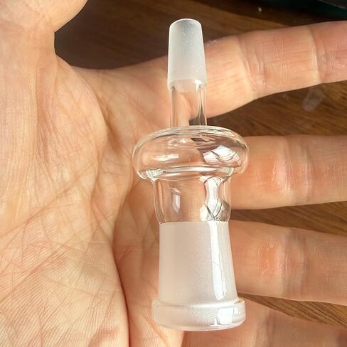 Lab Grade Borosilicate Glass Adapter with Joint Tips (10mm Male to 14mm) in Kuwait