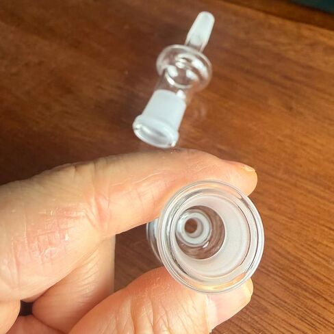 Lab Grade Borosilicate Glass Adapter with Joint Tips (10mm Male to 14mm) in Kuwait