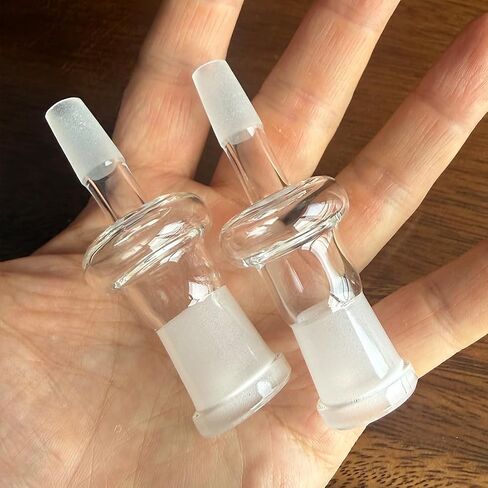 Lab Grade Borosilicate Glass Adapter with Joint Tips (10mm Male to 14mm) in Kuwait
