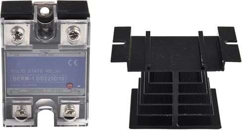 FABULETTA Solid State Relay Module DC-DC Single Phase 10A with Aluminum Cooling Base LED Indicator for Industrial Automation Electrical Control Systems Fast Switching Low Power Consumption 3-32V Input in Kuwait