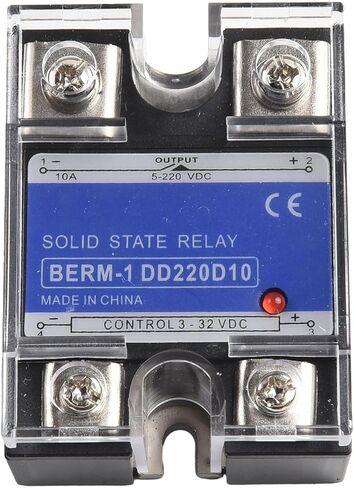 FABULETTA Solid State Relay Module DC-DC Single Phase 10A with Aluminum Cooling Base LED Indicator for Industrial Automation Electrical Control Systems Fast Switching Low Power Consumption 3-32V Input in Kuwait