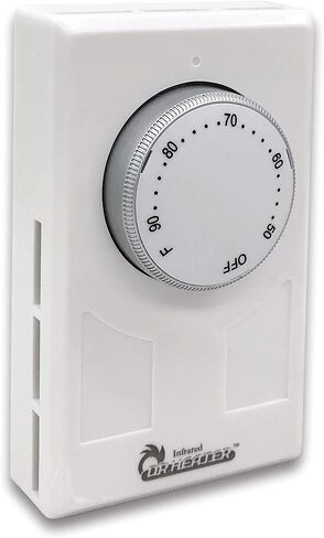 Dr. Infrared Heater DR-001 Wall Thermostat 4 wires single or Double poles 120-277V 3360-7756W, White. in Kuwait