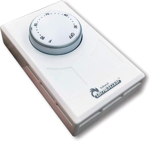 Dr. Infrared Heater DR-001 Wall Thermostat 4 wires single or Double poles 120-277V 3360-7756W, White. in Kuwait