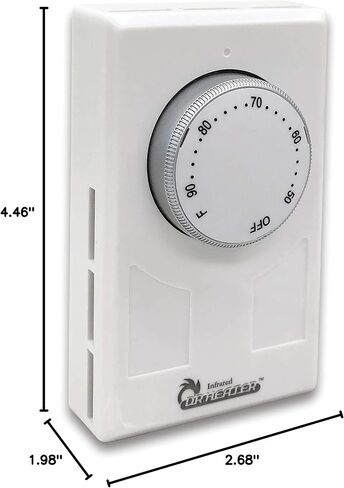 Dr. Infrared Heater DR-001 Wall Thermostat 4 wires single or Double poles 120-277V 3360-7756W, White. in Kuwait