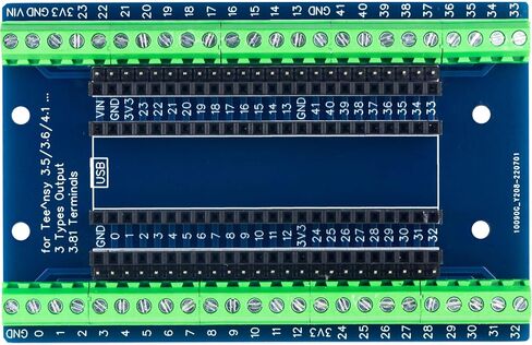 whiteeeen Screw Terminal Expansion Board 3 Types Output Breakout Board for Teensy 3.5/3.6/4.1 Module Compatible with Arduino in Kuwait