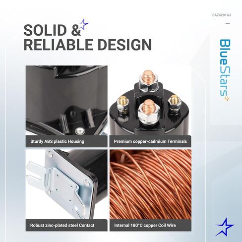 BlueStars SAZ4201GJ تفريغ مقطورة الملف اللولبي 12V 4 محطة 100A واجب متقطع - متوافق مع مقطورات التفريغ الهيدروليكية، رافعات التسوية الهيدروليكية - يستبدل KTI 391-2-C 7522 SAZ-4201ER 070009 190107 in Kuwait
