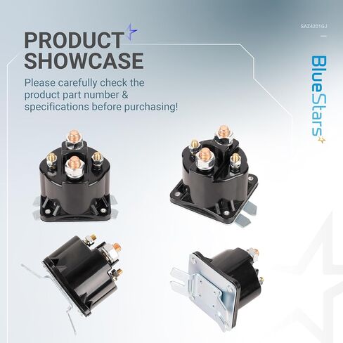 BlueStars SAZ4201GJ تفريغ مقطورة الملف اللولبي 12V 4 محطة 100A واجب متقطع - متوافق مع مقطورات التفريغ الهيدروليكية، رافعات التسوية الهيدروليكية - يستبدل KTI 391-2-C 7522 SAZ-4201ER 070009 190107 in Kuwait