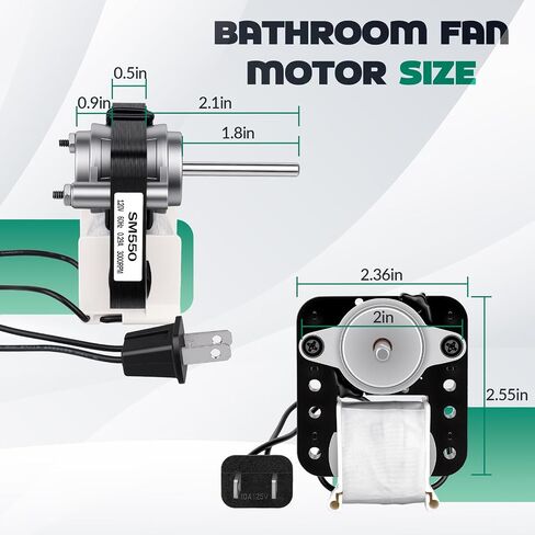 Universal Quiet Bathroom Exhaust Fan Motor Kit – 50 CFM, 3000 RPM, 120 V, Compatible with Nu-Tone Br-oan 50 CFM Models, Super-Quiet Operation, DIY Install in Minutes in Kuwait