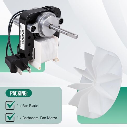 Universal Quiet Bathroom Exhaust Fan Motor Kit – 50 CFM, 3000 RPM, 120 V, Compatible with Nu-Tone Br-oan 50 CFM Models, Super-Quiet Operation, DIY Install in Minutes in Kuwait