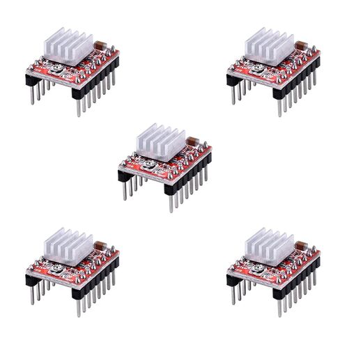 ​KEAcvise 5-Pack A4988 Stepper Motor Driver - High-Current Module with Heat Sink for 3D Printers (RepRap Mendel/Huxley), CNC Machines, Robotics, Arduino Projects​ in Kuwait