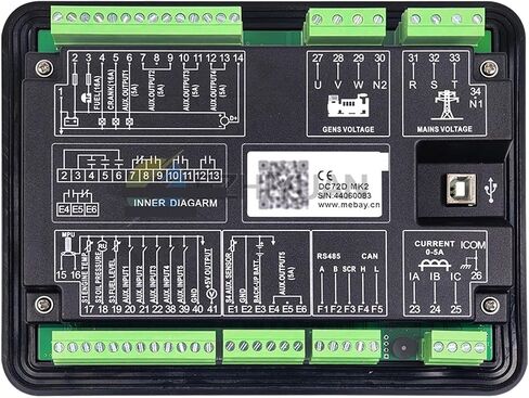 Generator Controller DC72D MK2 LCD Self-starting Control Panel 1Pcs in Kuwait