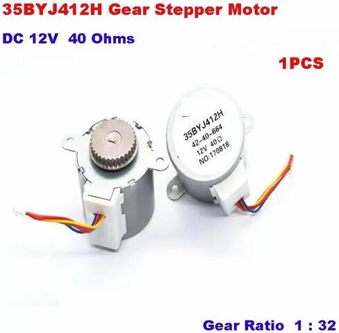 1PC 35BYJ412H DC 12V Gear Stepper Electronic Starter Stepping Electronic Starter Synchronous Wheel Gear Ratio 1:32 Industrial Motors in Kuwait