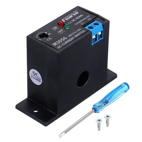 MECCANIXITY 2pcs Miniature Current Switch 0-30A Normally Closed AC Current Sensing Switch Sensor Monitoring Relay, M3056 in Kuwait