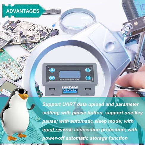 Delay Relay Module DC 6-30V 12V 24V Time Delay Relay Module 0.01s-9999min Digital Timer Cycle Delay Switch LCD Display XY-WJ01 Digital Timer with 26AWG Red and Black Cable, Pack of 2 in Kuwait