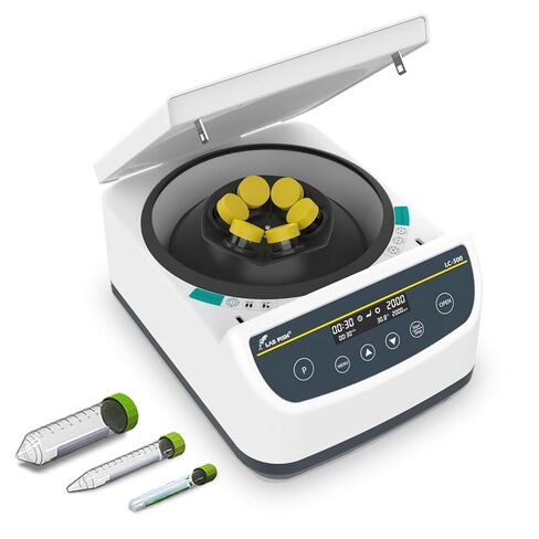LAB FISH Laboratory Centrifuge Machine 2ml/5ml/10ml/15ml/50ml Lab Test Tubes | Low Speed Control 500-4000r/min,Max 2146xg | Store 9 Programs W/Timer 30sec-99min in Kuwait