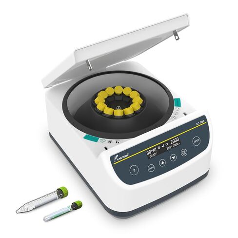 LAB FISH Laboratory Centrifuge Machine 2ml/5ml/10ml/15ml/50ml Lab Test Tubes | Low Speed Control 500-4000r/min,Max 2146xg | Store 9 Programs W/Timer 30sec-99min in Kuwait