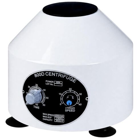 Durable Benchtop Lab Centrifuge Machine, 0-4000RPM Adjustable Speed & 0-60min Timer, 6×20ml Tubes Low Noise Desktop Centrifuge in Kuwait