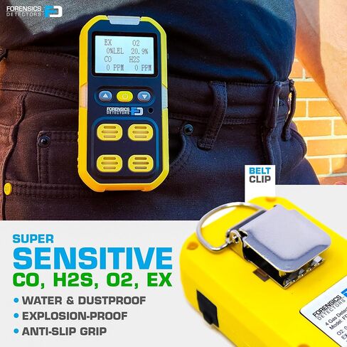 4 عداد غاز للأماكن الضيقة | الولايات المتحدة الأمريكية معايرة NIST | O2، CO، H2S، LEL in Kuwait