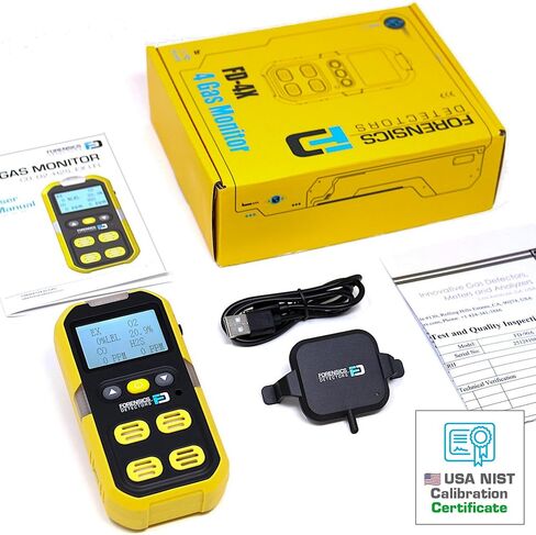 4 عداد غاز للأماكن الضيقة | الولايات المتحدة الأمريكية معايرة NIST | O2، CO، H2S، LEL in Kuwait