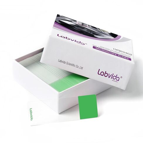 144pcs of Pre-Cleaned White Color Frosted Microscope Slide, Dim.75mmx25mm, Super Grade Glass, Ground Edges, 45° Safety Corners, LVQ034W in Kuwait