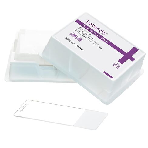 144pcs of Pre-Cleaned White Color Frosted Microscope Slide, Dim.75mmx25mm, Super Grade Glass, Ground Edges, 45° Safety Corners, LVQ034W in Kuwait