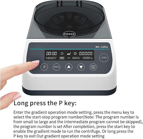 Electric Centrifuge Serum Separat Micro Centrifuge Machine with Transparent Lid, 12000rpm Adjustable Speed & Timer in Kuwait