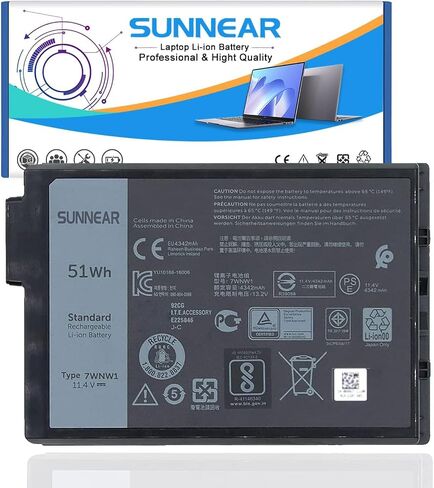 بطارية كمبيوتر محمول SUNNEAR L19C4PDC متوافقة مع Lenovo Ideapad Yoga 7-14ITL5 7-15ITL5 Series Notebook 5B10Z26482 L19L4PDC 5B10Z26485 L19M4PDC 5B10Z26479 15.36V 71Wh 4675mAh in Kuwait