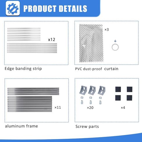FFU HEPA H14 Filter Laminar Flow Hood clean bench bracket,Use with Laminar air Flow Hood，Suitable for clean room/laboratory/clean room/mushroom room(29.1"x23.6"x23.6") in Kuwait