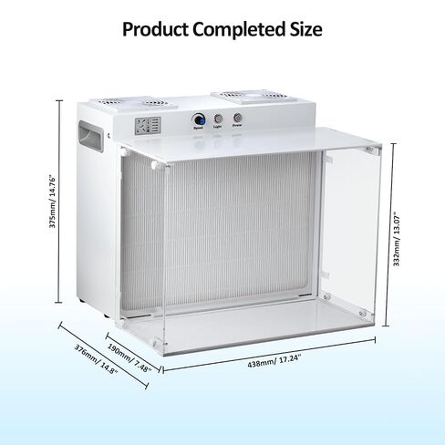 Laminar Flow Hood with H13 HEPA Filter Mushroom Inoculation & Cultivation Calm Wind Fan Filter Unit for Mycology Supplies Laboratory Clean Room Dual-Fan Air Filtration System in Kuwait