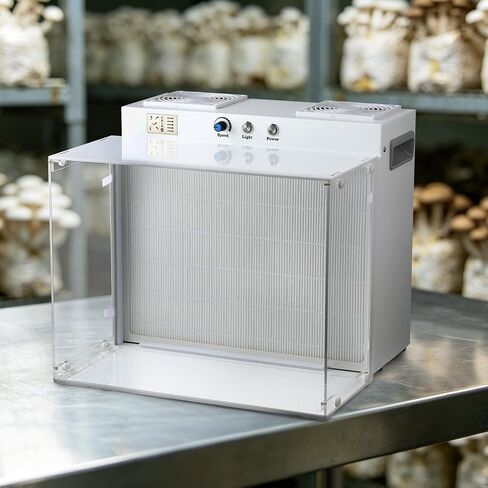 Laminar Flow Hood with H13 HEPA Filter Mushroom Inoculation & Cultivation Calm Wind Fan Filter Unit for Mycology Supplies Laboratory Clean Room Dual-Fan Air Filtration System in Kuwait