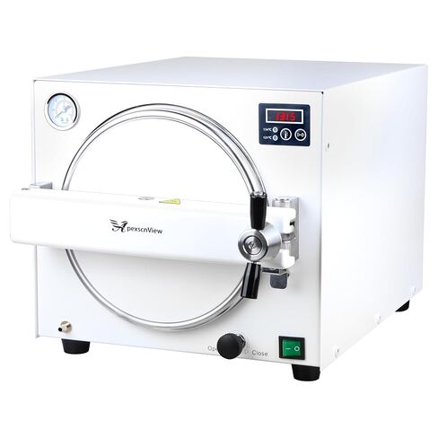 New Upgrade 18L Autoclave Sterilizers Lab Autoclave Machine, 1100W Sterilizer Autoclave for Tools, 110V High Temperature Steam Sterilizer with LED Digital Display & Overheat Protection Etc. (White) in Kuwait