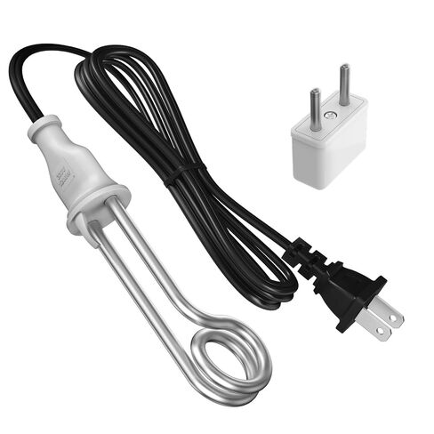 Immersion Water Heater, Travel Camping Accessories Tea Immersion Heater - Portable Immersion Water Heater 300W Dual Voltage 120/240V（White, Pack of 1） in Kuwait