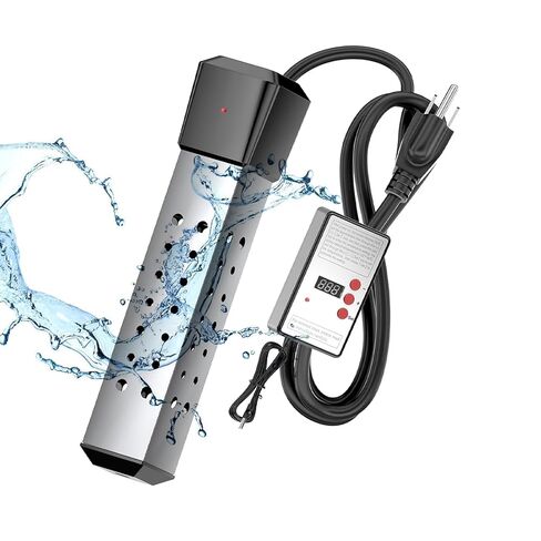 2000W Pool Heater for Inflatable Above Ground Swimming Pool, Immersion Water Heater for Bathtub with Thermostat, Submersible Electric Water Heater, Portable Bucket Heater with 304 Stainless Guard in Kuwait