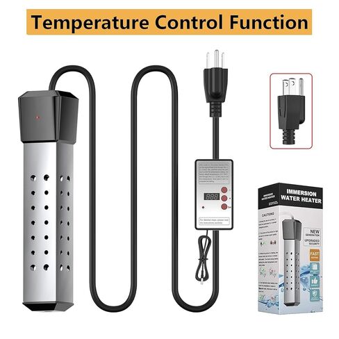 2000W Pool Heater for Inflatable Above Ground Swimming Pool, Immersion Water Heater for Bathtub with Thermostat, Submersible Electric Water Heater, Portable Bucket Heater with 304 Stainless Guard in Kuwait