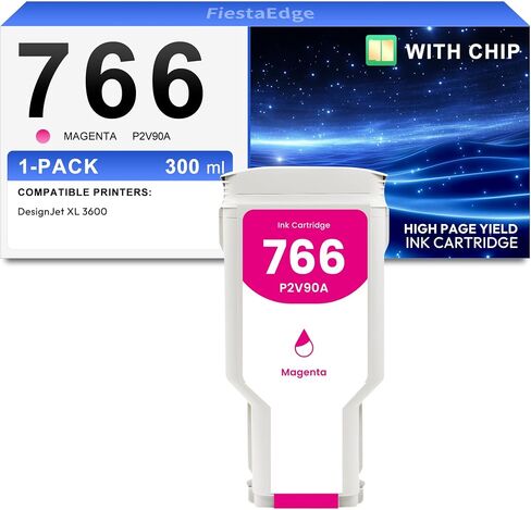 766 حبر خرطوشة P2V90A Magenta Ink 300ml 1 pack leghing for HP 766 Ink for DesignJet XL 3600 Ink ، 766 P2V90A Magenta Ink in Kuwait