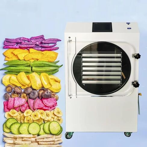 Freeze dryer, fully automatic food freeze dryer, equipped with a matching vacuum pump, suitable for processing fruits, meats, seafood and pet snacks. in Kuwait