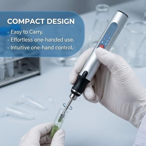 1.5ml/2ml Microcentrifuge Tubes, Cordless Handheld Micro Mixer for Laboratory Research, Professional Sample Disruption Tool with 3 Speeds & 304 Stainless Steel Pestle in Kuwait
