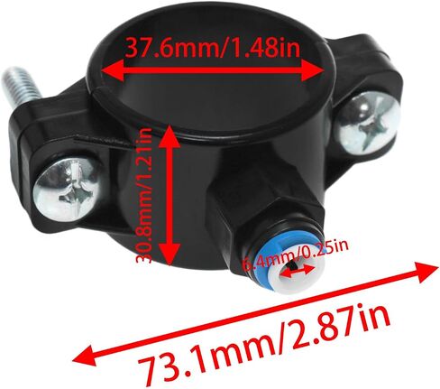 2PCS Water pipe adapter 1/4 inch quick connector drain saddle Suitable for under-counter reverse osmosis systems Compatible with RO system water purifiers in Kuwait