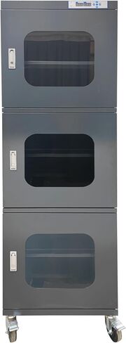 TECHTONGDA 1-10% RH Electronic Dry Cabinet Three Doors 728L/ 192Gal Industrial Desiccator Cabinet Moisture Proof Storage Cabinet 8W in Kuwait