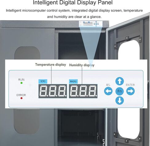 INTSUPERMAI Industrial Electronic Dry Cabinet, 1428L Anti-Moisture Dry Box with Digital Hygrometer, Industrial Desiccator Cabinet for Electronics Chemicals Food 110V in Kuwait