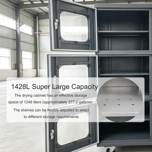 INTSUPERMAI Industrial Electronic Dry Cabinet, 1428L Anti-Moisture Dry Box with Digital Hygrometer, Industrial Desiccator Cabinet for Electronics Chemicals Food 110V in Kuwait
