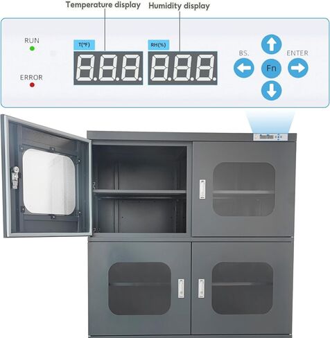 TECHTONGDA 1-10% RH خزانة جافة إلكترونية 6 أبواب 1428L/ 377Gal خزانة مجفف صناعي خزانة مقاومة للرطوبة 20 واط in Kuwait