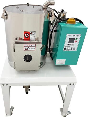 220V 3PH Plastic Drying Machine, 50kg (110.2lbs) Capacity, 4KW | with Insulated Sealed Structure & Hot Air Circulation System, -40~400℃ (-40~752℉), 0.05/K Accuracy, Stainless Steel Material in Kuwait