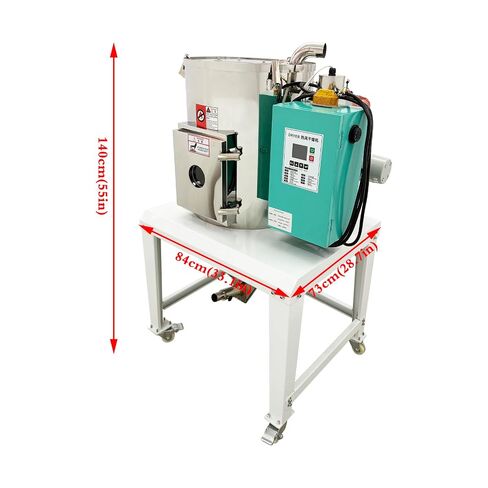 50KG Plastic Drying Machine 4KW 220V | PID Temp Control, -40 to 400°C, 0.05/K Accuracy, Stainless Steel Barrel, for PP/PE/ABS/PVC Drying in Kuwait