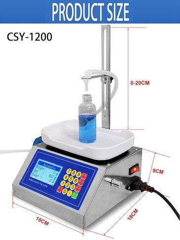 Peristaltic Pump Filling Machine for Liquid, Perfume, Nail Polish, Essential Oils - CSY-1200 Liquid Filler for Oral Solutions & Cosmetic Bottles in Kuwait