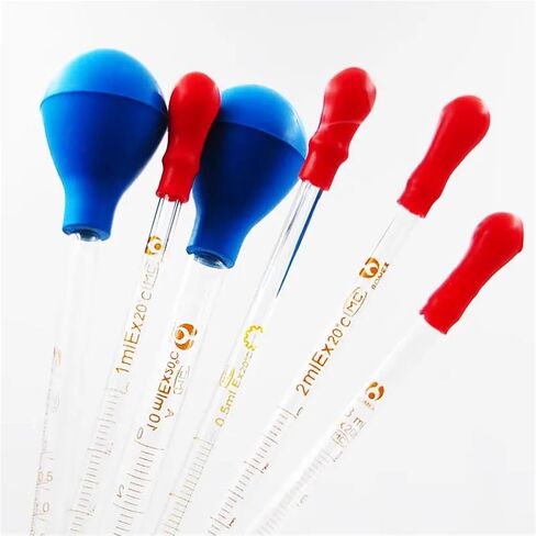 20 Pieces/lot Lab Glass Pipette with Cap Pasteur Pipet Rubber Rubber Head Graduated Dropper Laboratory Measuring Pipette(0.5mL) in Saudi Arabia