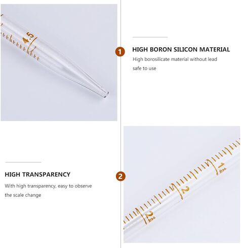 4pcs 5ml Glass Pipettes with Ring Mark, Graduated Measuring Straws for Laboratory Fluid Transfer, Chemical Experimental Liquid Handling Tools in Kuwait