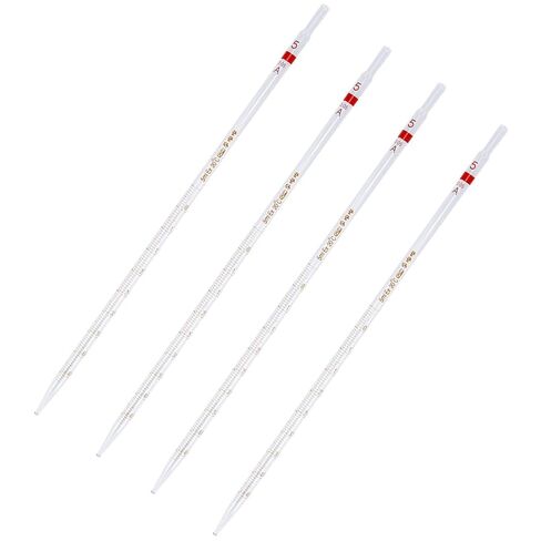 4pcs 5ml Ring Glass Pipettes Measuring Pipette Set for Laboratory Fluid Transfer and Chemistry Experiments in Kuwait
